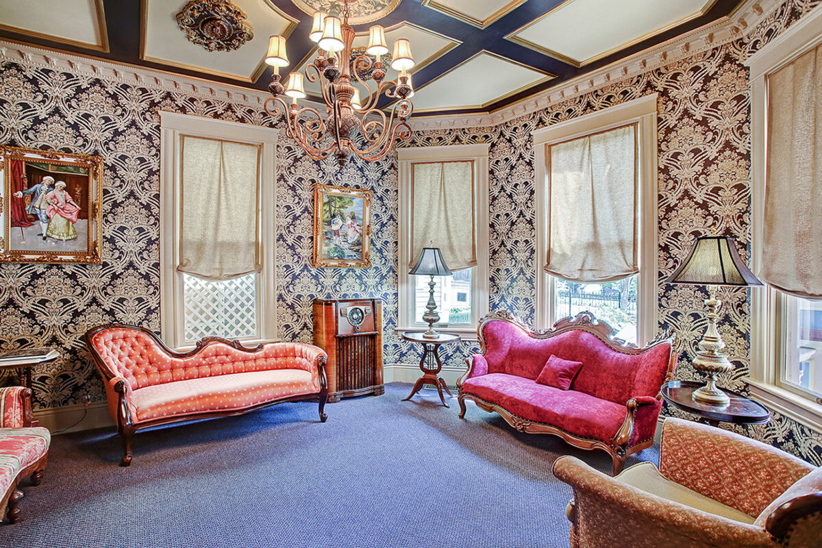 Victorian Parlor Room with Antique Furnishings